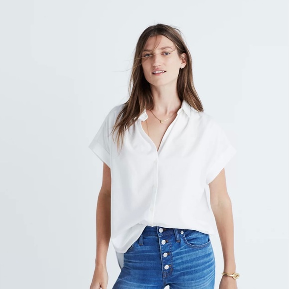 Madewell Tops - Madewell Central Shirt - Oversized White Blouse